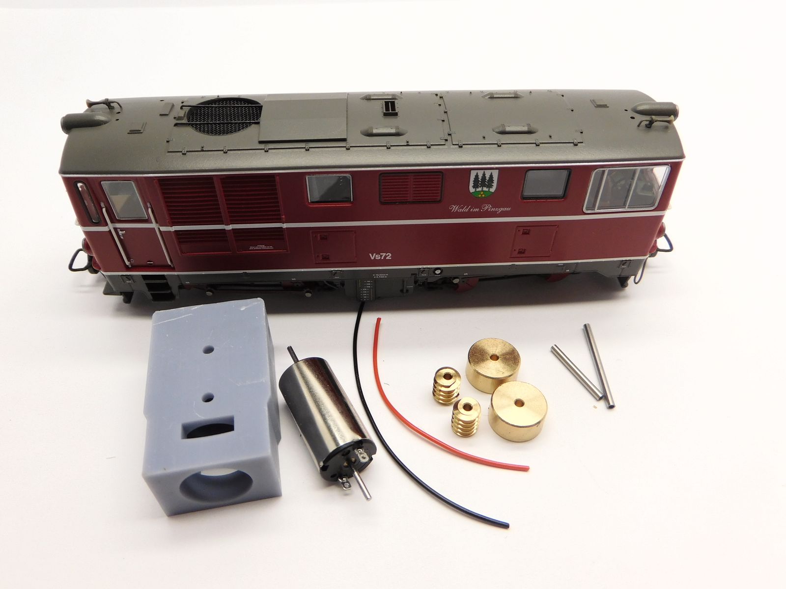 Micromotor.EU HSR006C – Ombouwmotor voor Roco ÖBB Rh 2095, DR V 60 K, NÖVOG V 10 en PLB Vs 72 – Met vliegwiel en wormwiel