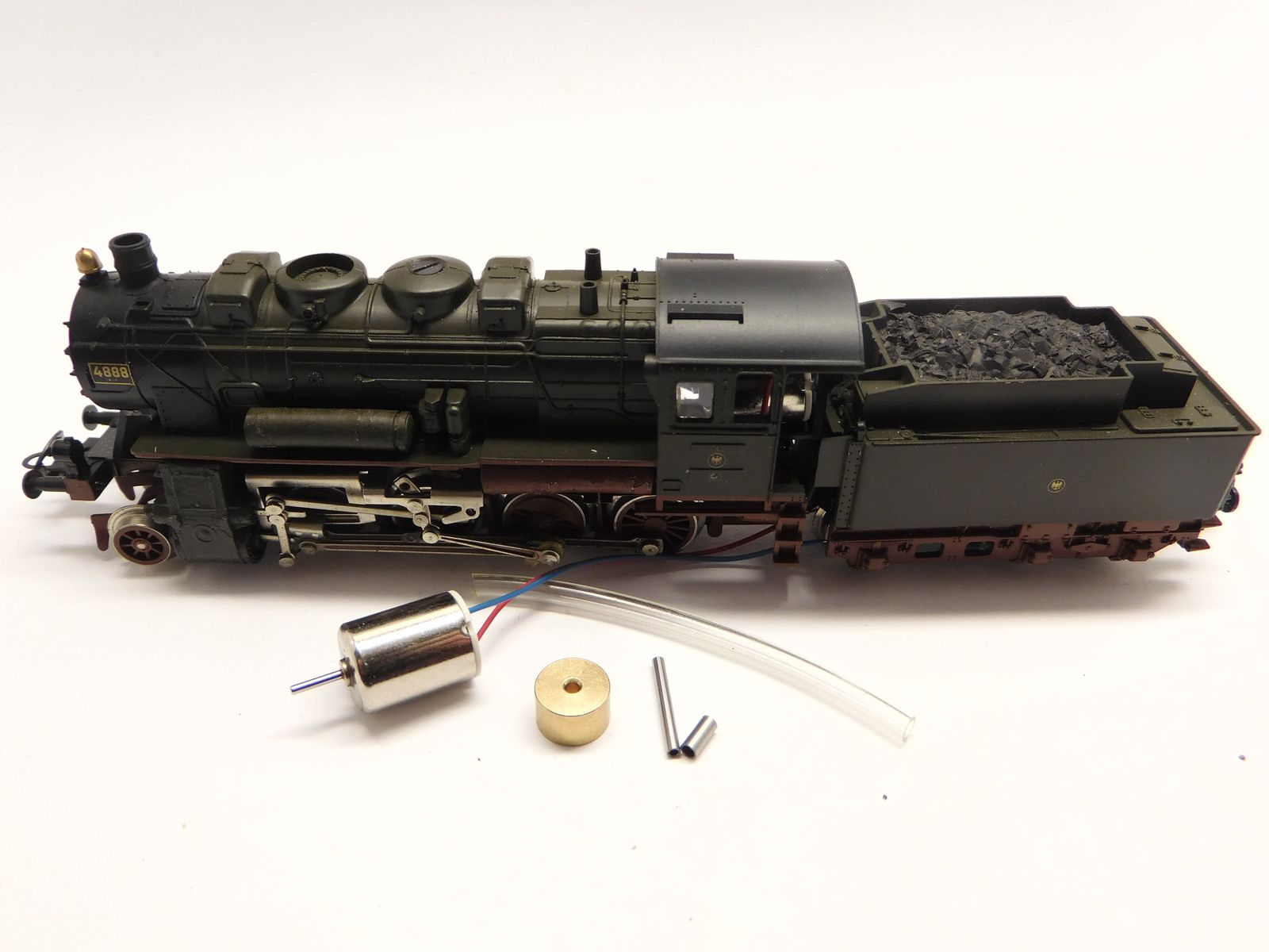 Micromotor.EU TTI007C – Ombouwmotor voor Tillig/BTTB BR 56, BR 82, BR 91 en KPEV G8.2 met rechthoekige motor – Met vliegwiel en wormwiel – TT