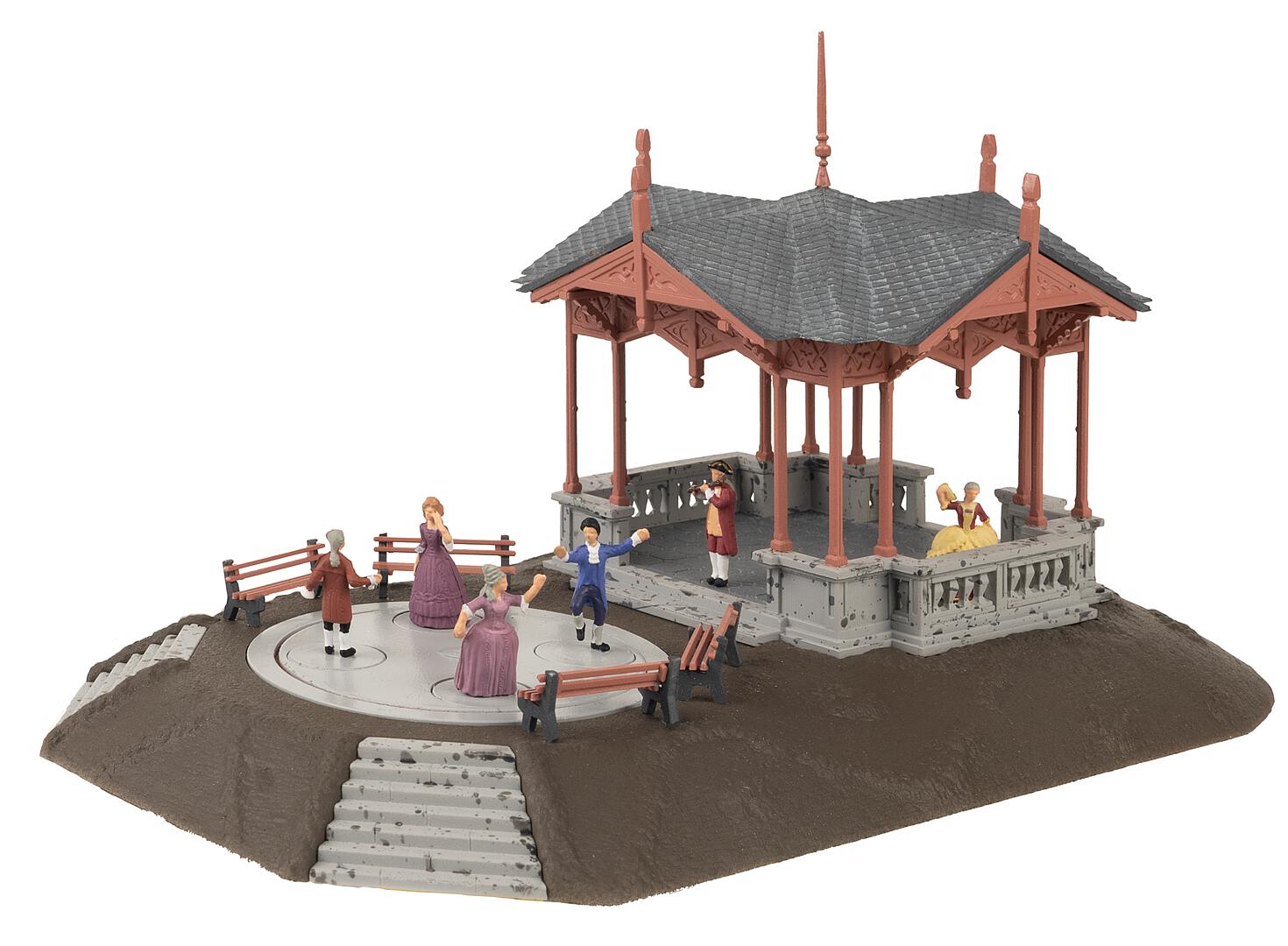 Muziekpaviljoen Met Dansende Figuren