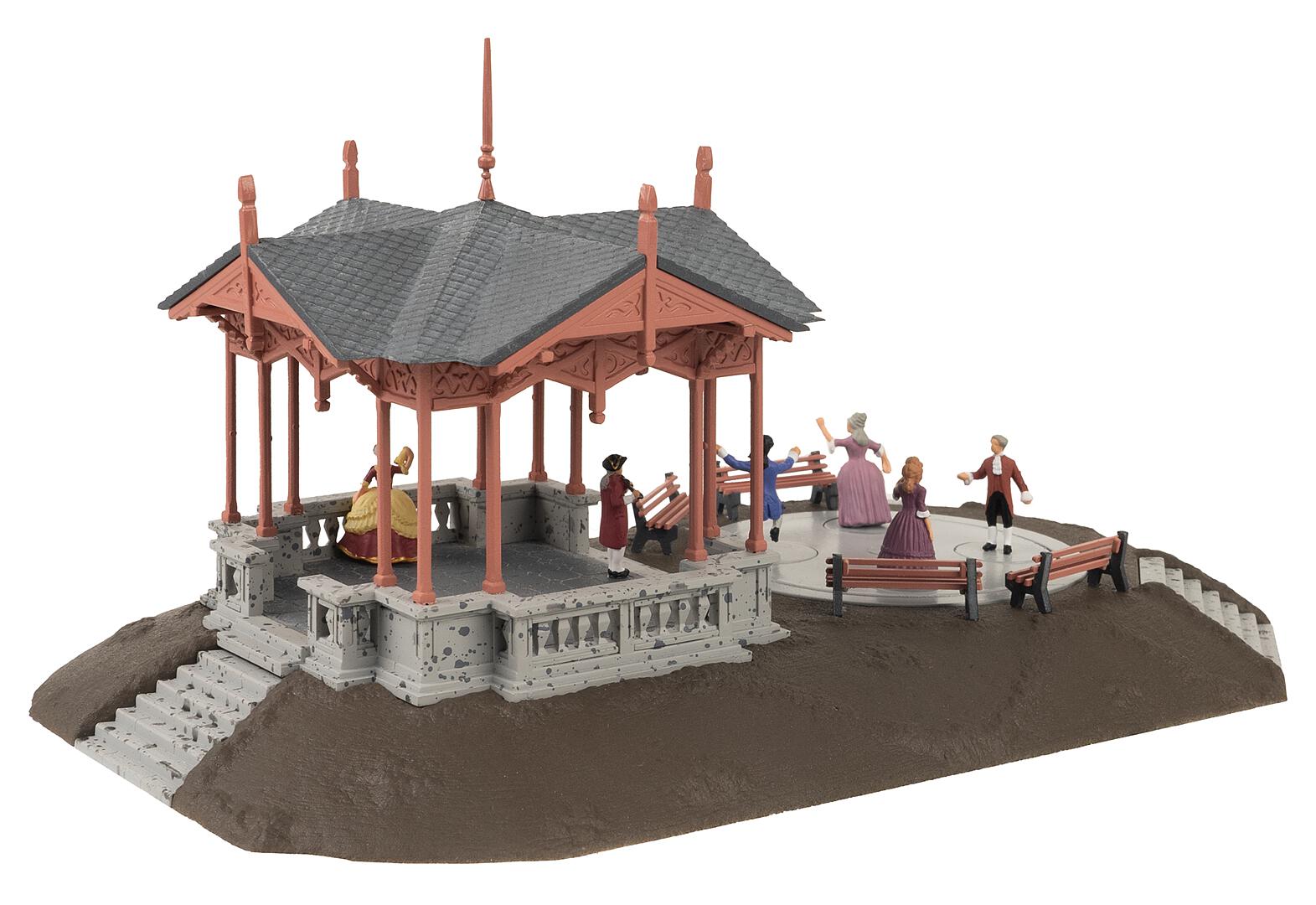 Muziekpaviljoen Met Dansende Figuren