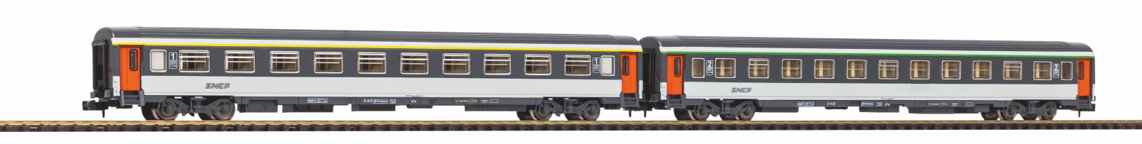 N-2er Set Abteilwg. 1.Kl. + 2.Kl. SNCF IV/V