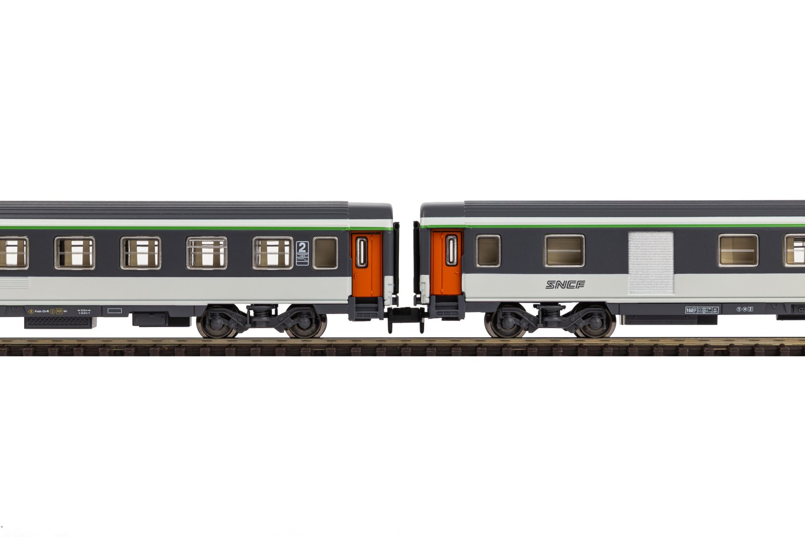 N-2er Set Abteilwg. 2.Kl.+ 2.Kl./Gepäckabteil SNCF IV/V
