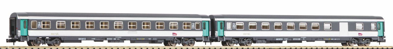 N-2er Set Abteilwg. 2.Kl.+ 2.Kl./Gepäckabteil SNCF VI