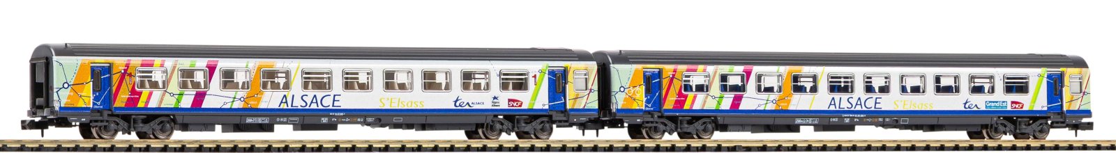 N-2er Set Corailwg. ALSACE 1.+2.Kl. SNCF VI