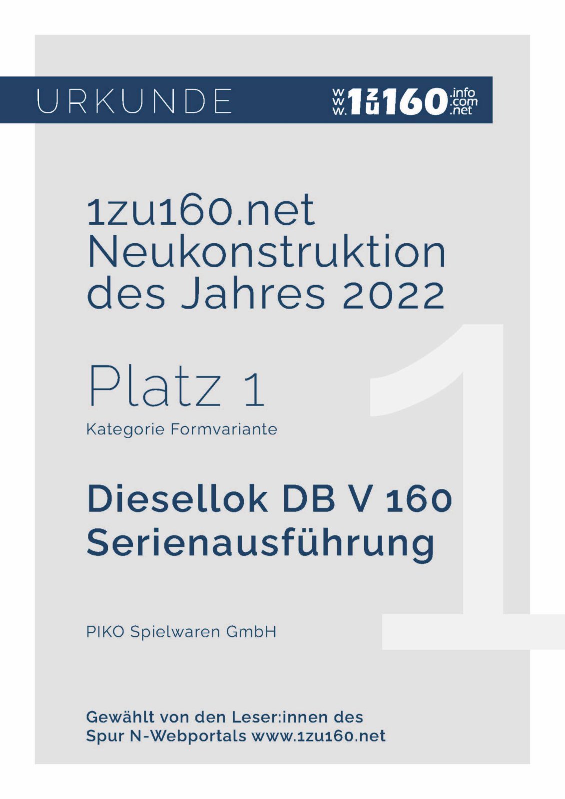 N-Diesellok BR V 160 DB III + DSS Next18