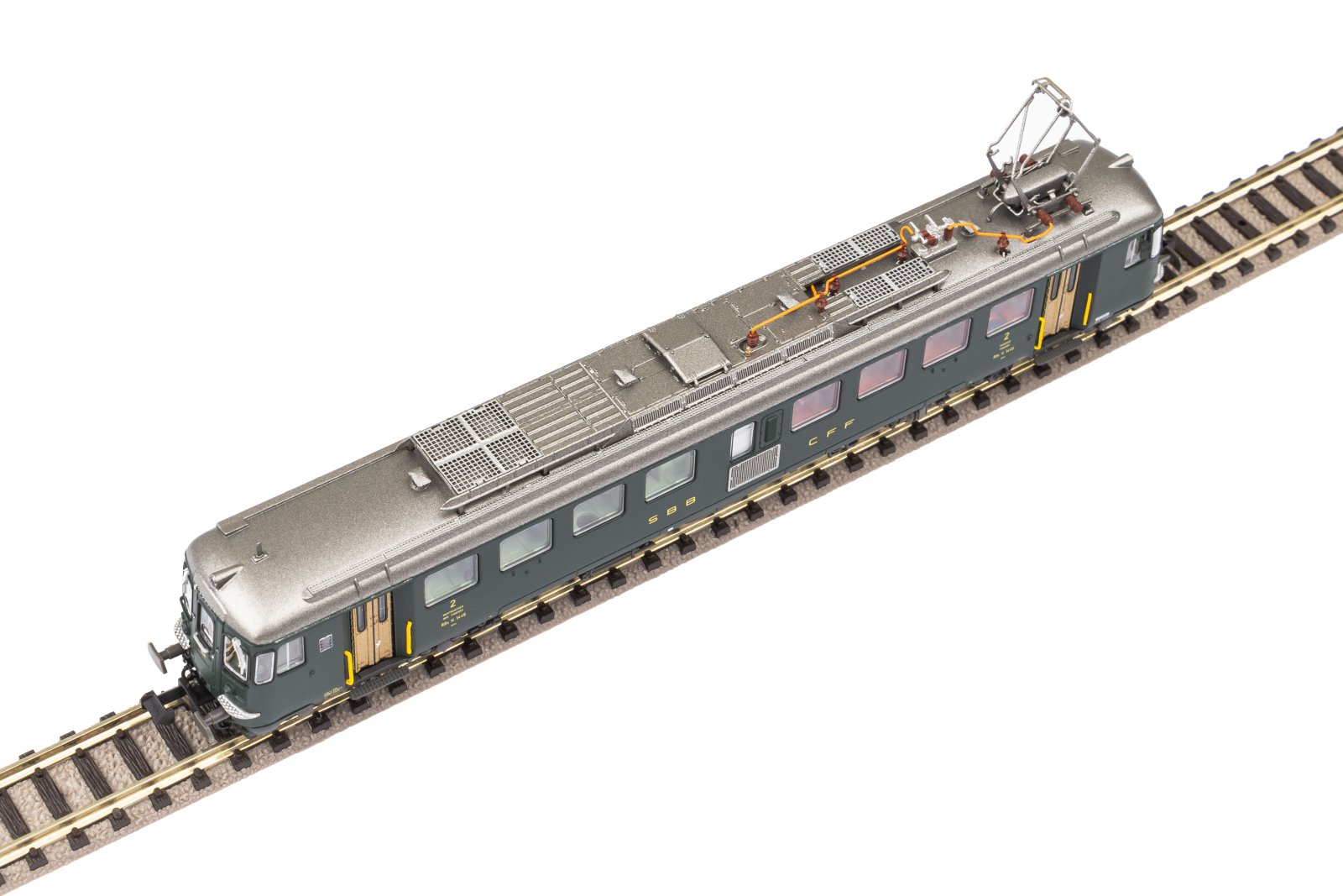 N-Set Triebwg. RBe 4/4  und Bt Steuerwg. grün mit alter Schrift SBB IV