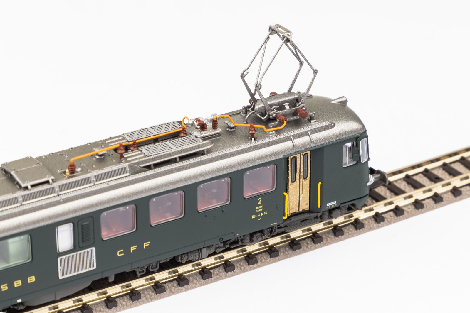 N-Set Triebwg. RBe 4/4  und Bt Steuerwg. grün mit alter Schrift SBB IV