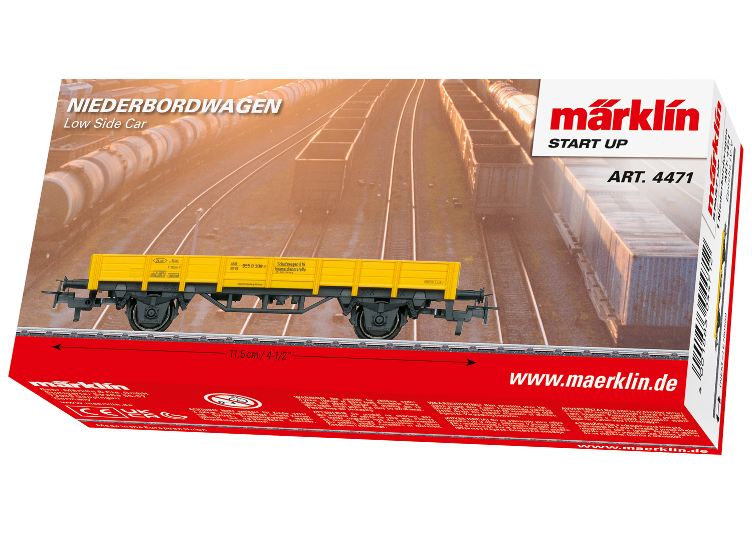 Niederbordwagen gelb, DB