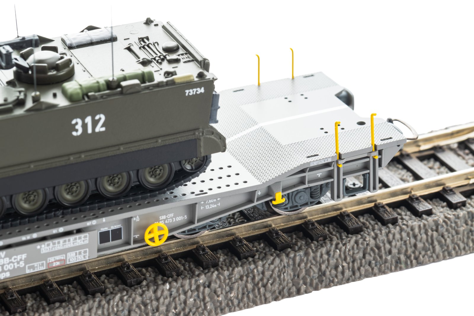 Panzertransportwg. Slmmnps mit M113 Schützenpanzer SBB-CFF V