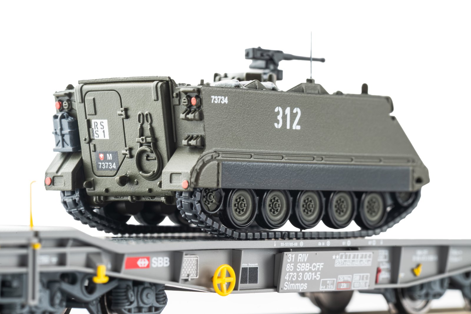 Panzertransportwg. Slmmnps mit M113 Schützenpanzer SBB-CFF V