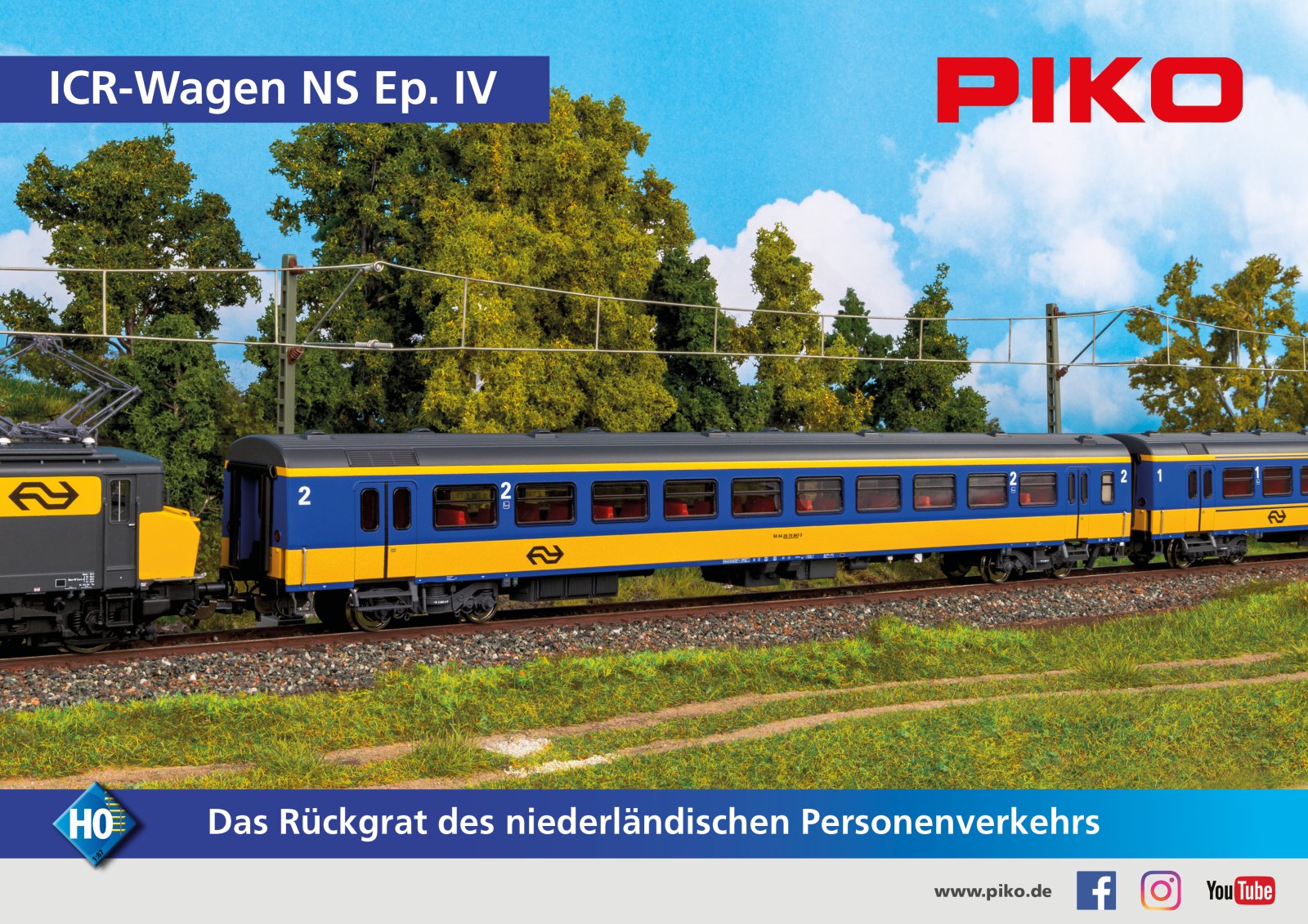 Personenwagen ICR 2. Kl. mit Gepäck NS IV