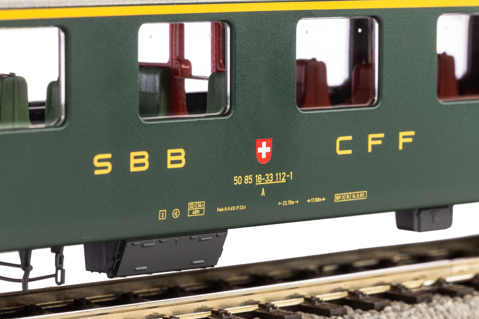 Personenwg. EW I 1. Kl. alte Schrift SBB IV