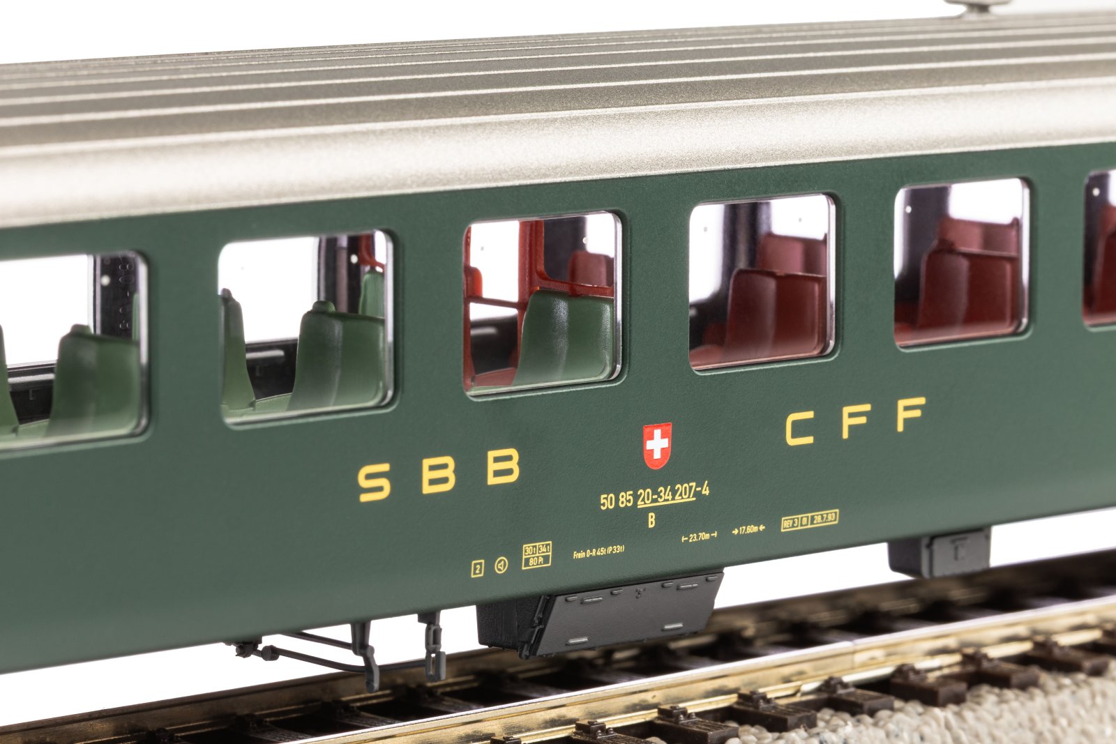 Personenwg. EW I 2. Kl. alte Schrift SBB IV