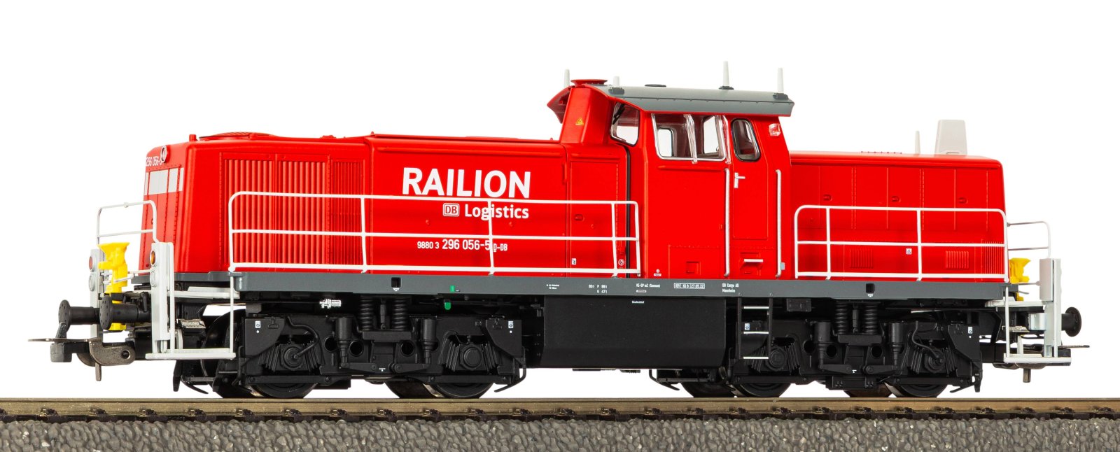 PIKO - Diesel locomotief BR 296 Railion VI met PluX22 sounddecoder (Spoor H0) 22045