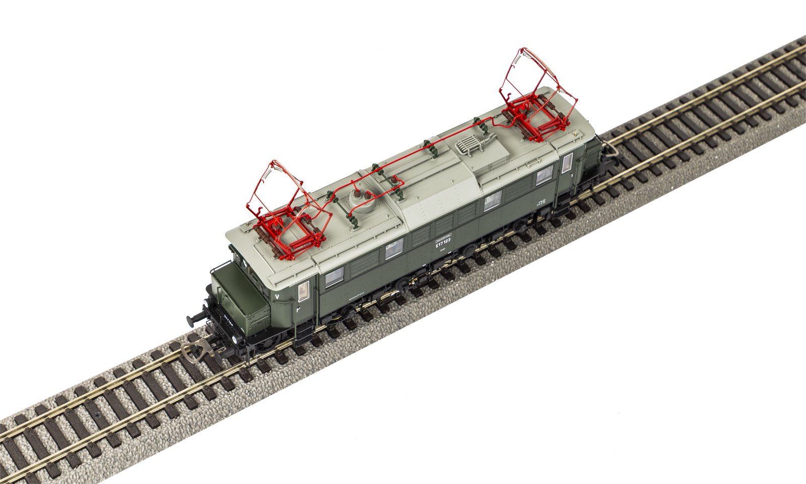 PIKO 21782 – DR E17 123 elektrische locomotief – Analoog, digitaal voorbereid – DC/2-rail – Tijdperk III – H0