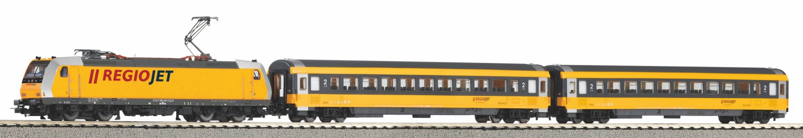 PSC wlan S-Set Regiojet Personenzug BR 386 mit 2 wg. A-Gleis & B VI