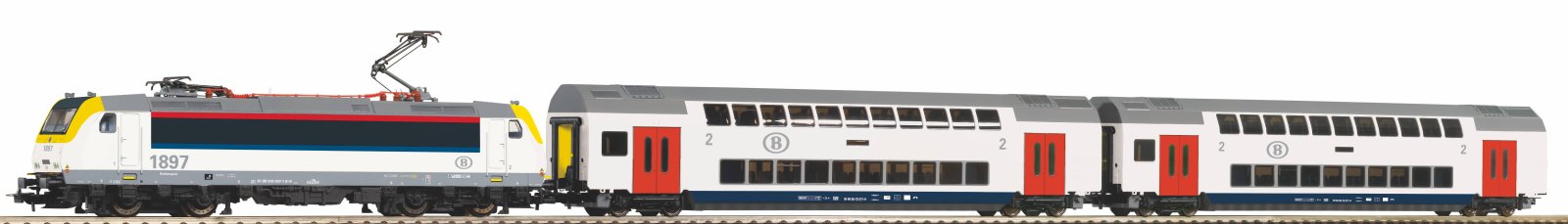 PSC wlan S-Set Rh E 186 + 2 Dostos 2. Kl. SNCB A-Gleis & B VI