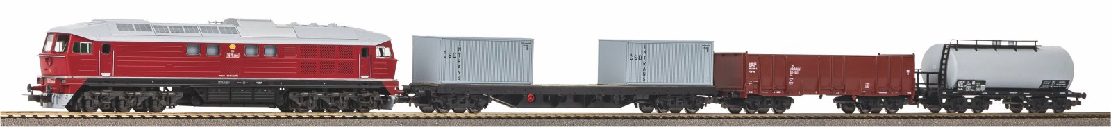 S-Set CSD Güterzug BR 130 + 3 Wg. A-Gleis & B IV