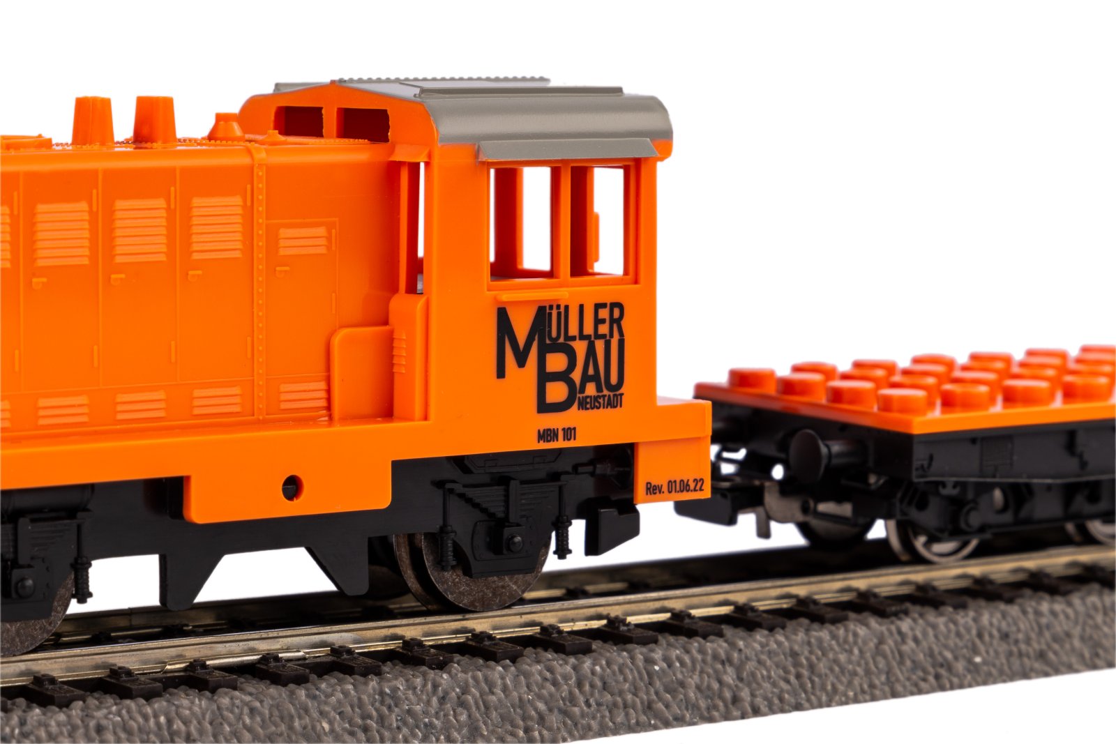 S-Set Diesellok mit Klemmbausteinwagen RC A-Gleis & B