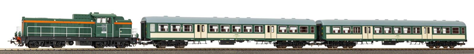 S-Set Diesellok SP42 + zwei Nahverkehrswg. PKP V A-Gleis & B