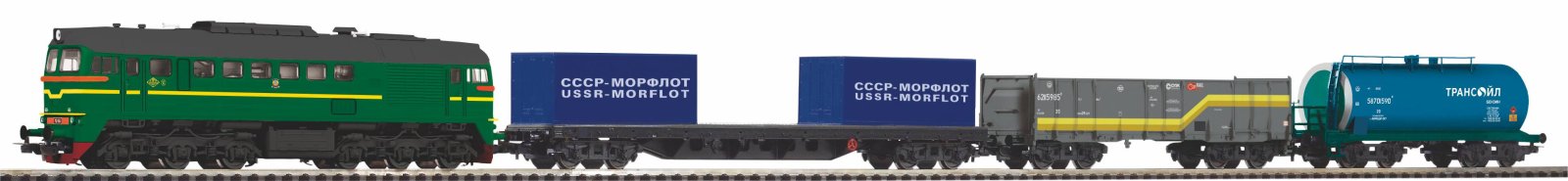 S-Set Güterzug SZD M62 + 3Wagen A-Gleis & B V