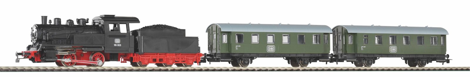 S-Set Lok + Tender + Perswgn. A-Gleis & B