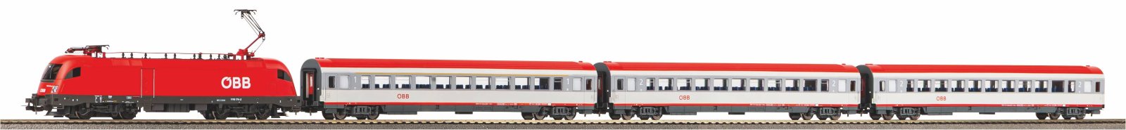 S-Set Personenzug Taurus ÖBB + 3 IC Perswg. A-Gleis & B V