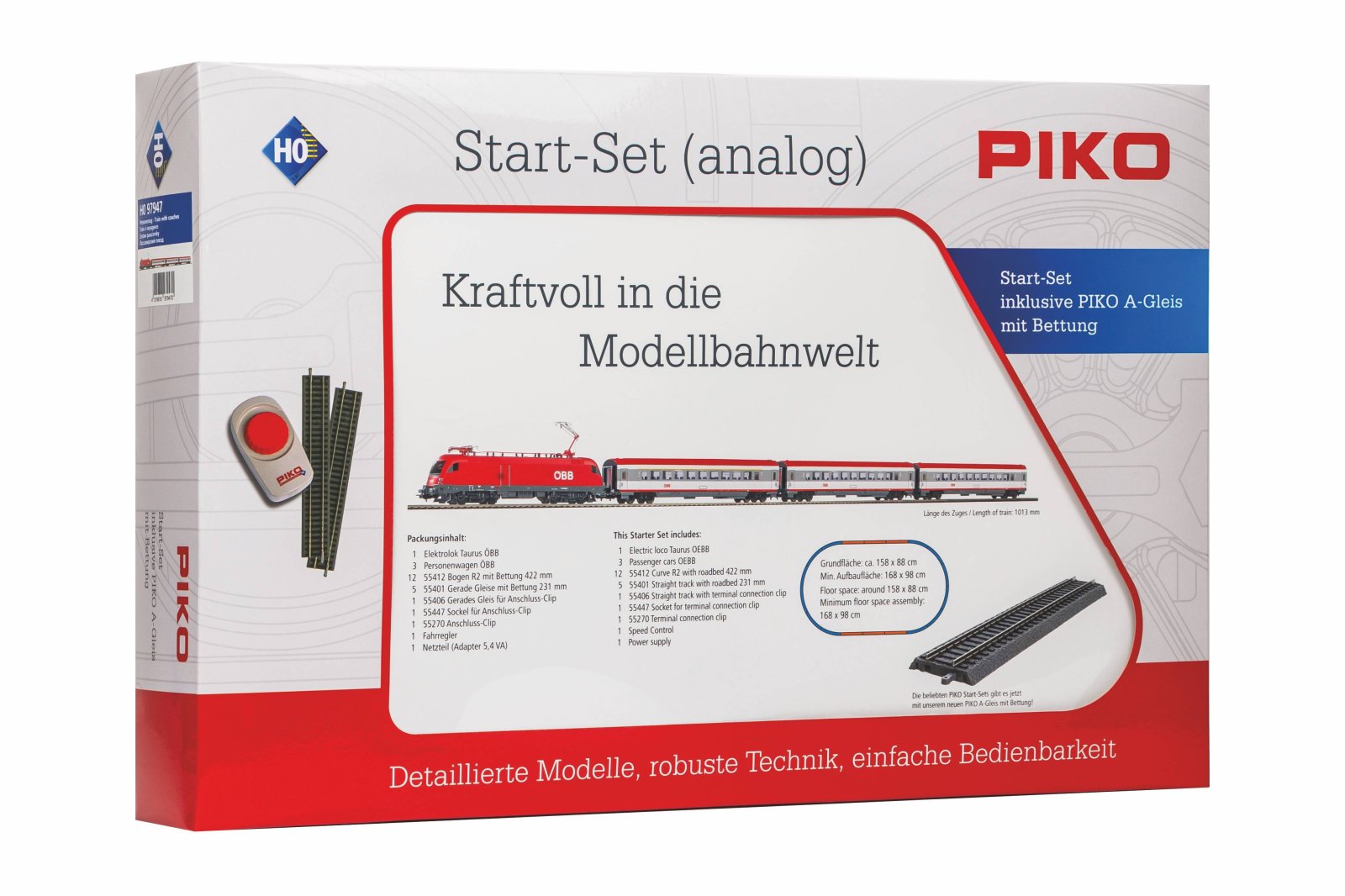 S-Set Personenzug Taurus ÖBB + 3 IC Perswg. A-Gleis & B V