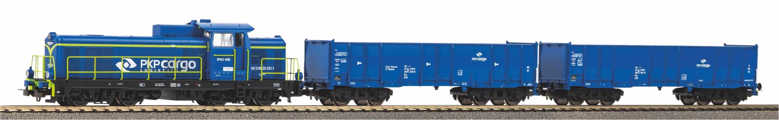 S-Set PKP SM42 mit 2 off. Güterwagen PKP Cargo A-Gleis & B VI