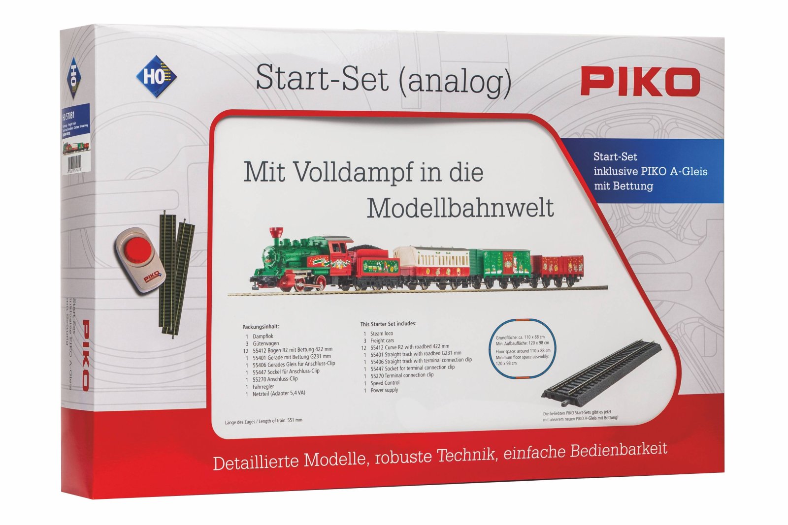 S-Set Weihnachten Lok + 3 wg. A-Gleis & B