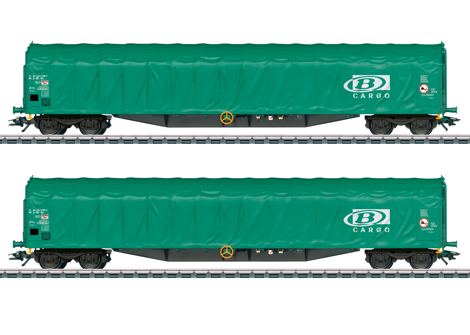 Schiebeplanenwagen-Set SNCB