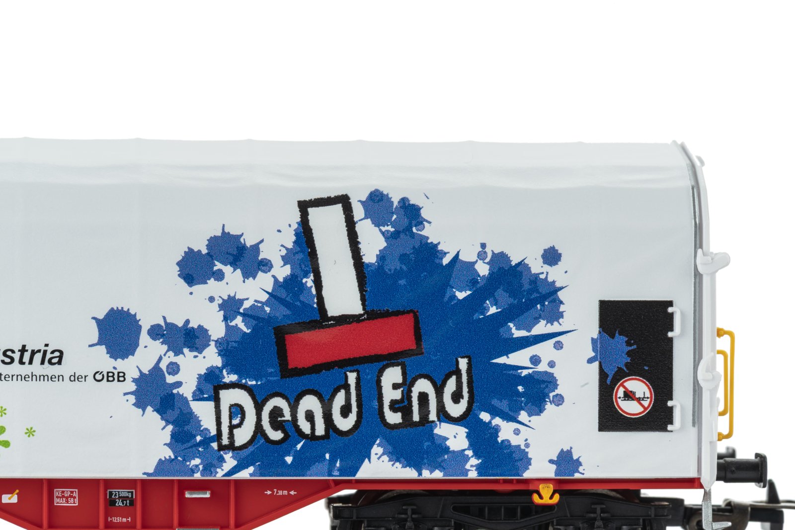 Schiebeplanenwg. Rail Cargo Austria VI mit Graffiti