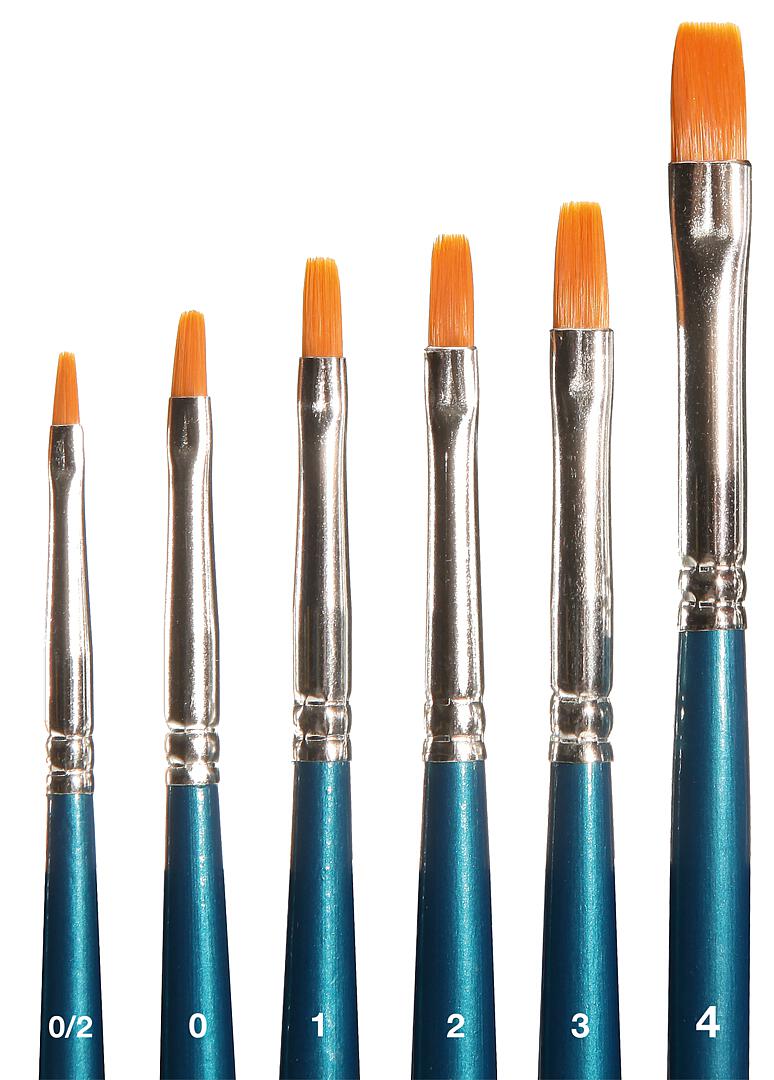 Set 6 Platte Kwasten Synthetisch 0/201234