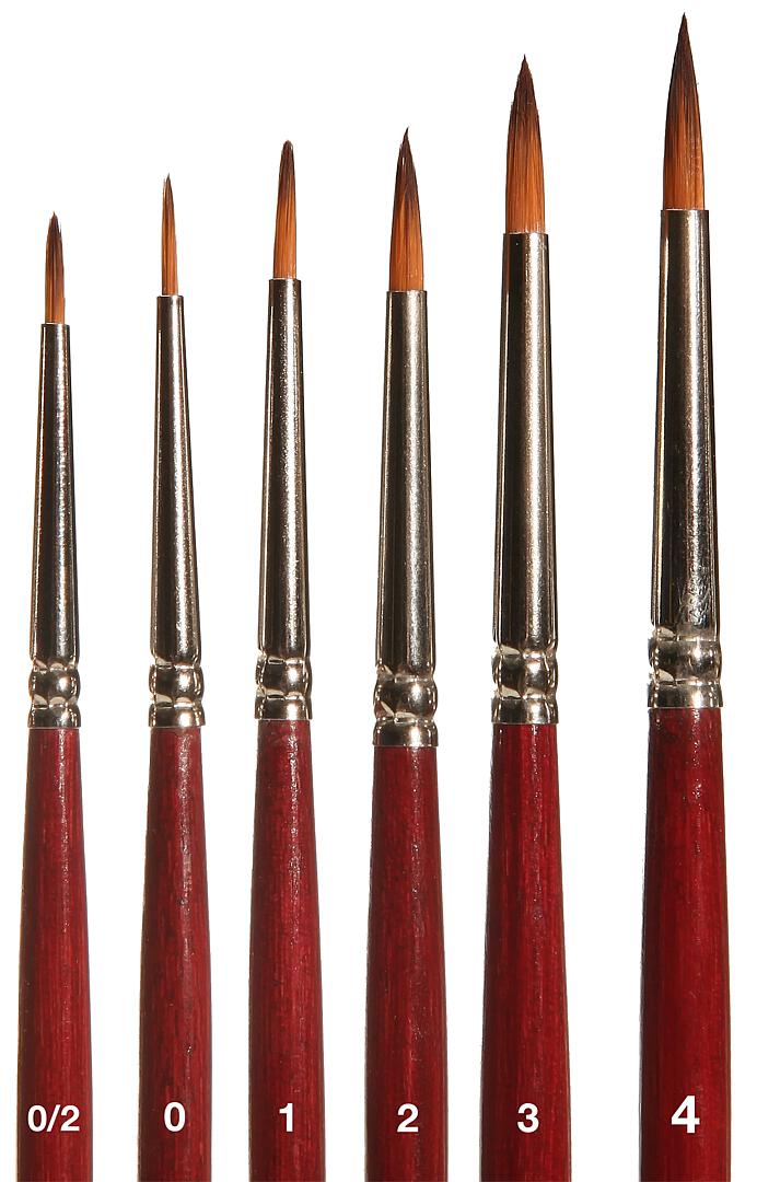 Set 6 Ronde Kwasten Synthetisch 0/201234