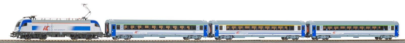 Start-Set E-Lok EU 44 + 3 Wg. PKP IC VI A-Gleis & B