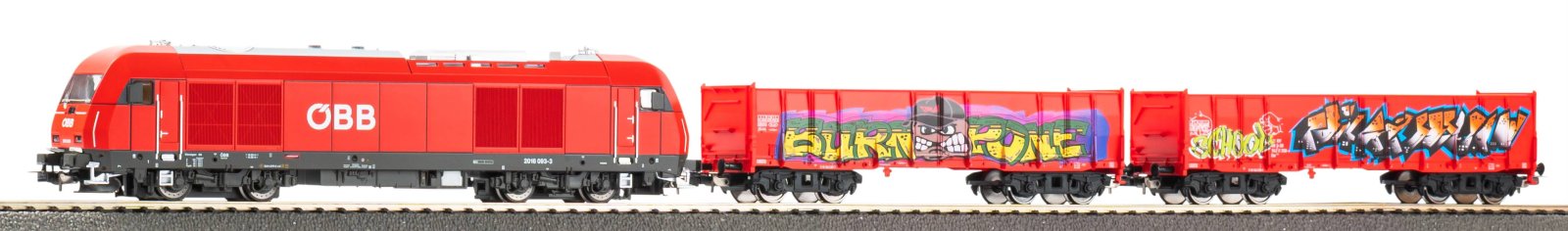 Start-Set Güterzug ÖBB mit Rh2016, A-Gleis mit Bettung