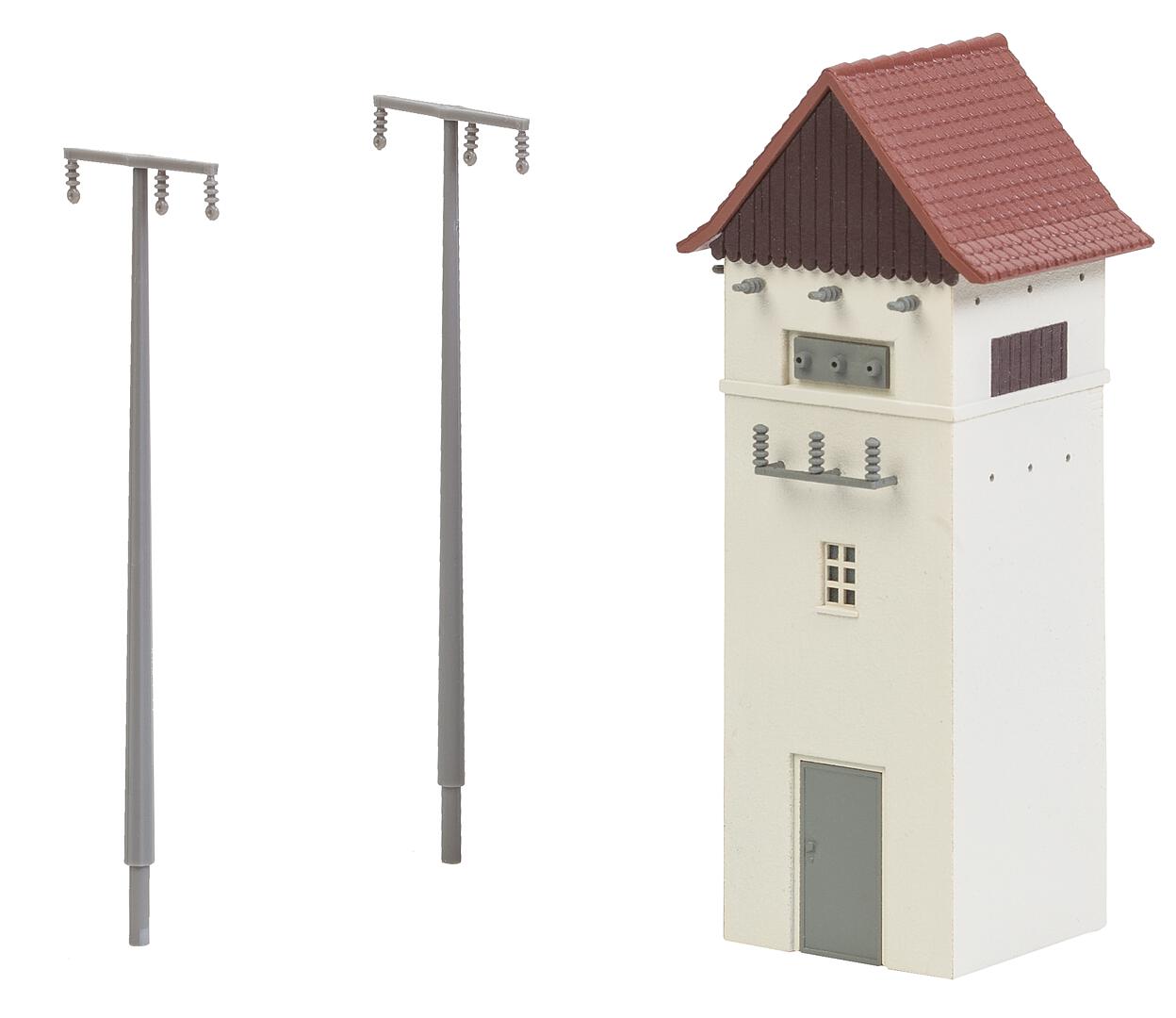 Transformatorhuisje Met Stroommasten