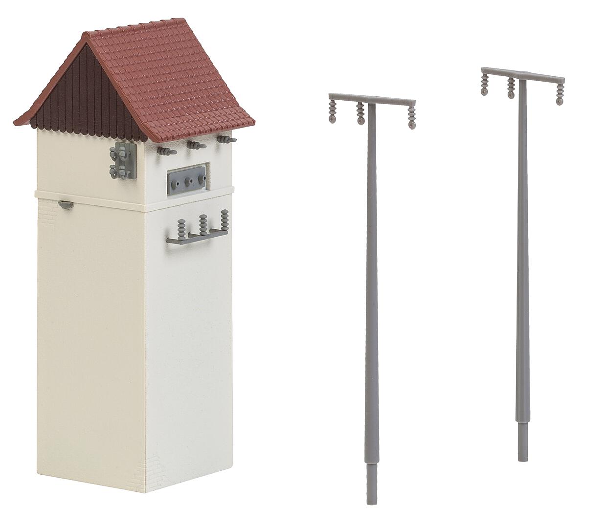 Transformatorhuisje Met Stroommasten