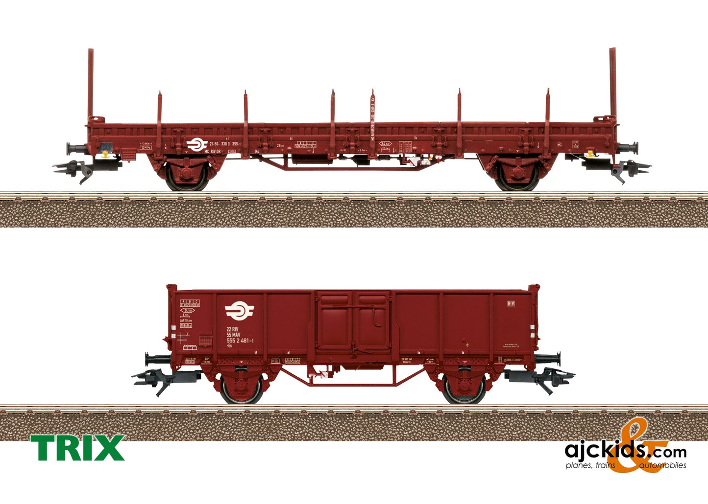 Trix - MÁV-goederenwagenset (2 stuks) (Spoor H0) 24191