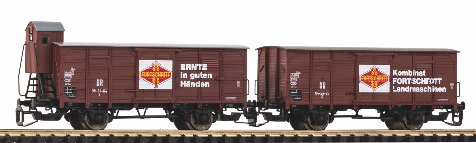 TT-2er Set Ged. Güterwg. G02 Fortschritt DR III m./o. Bhs.