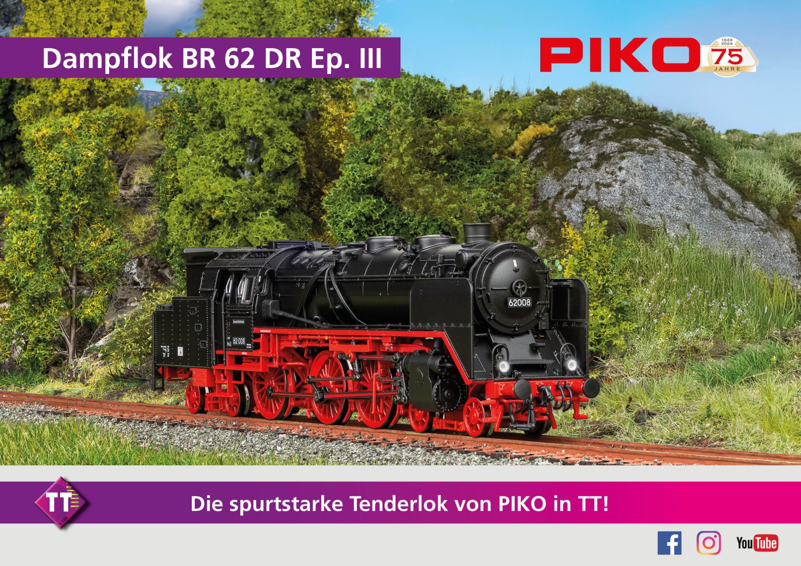 TT-Dampflok/Sound BR 62 DR III + Next18 Dec.