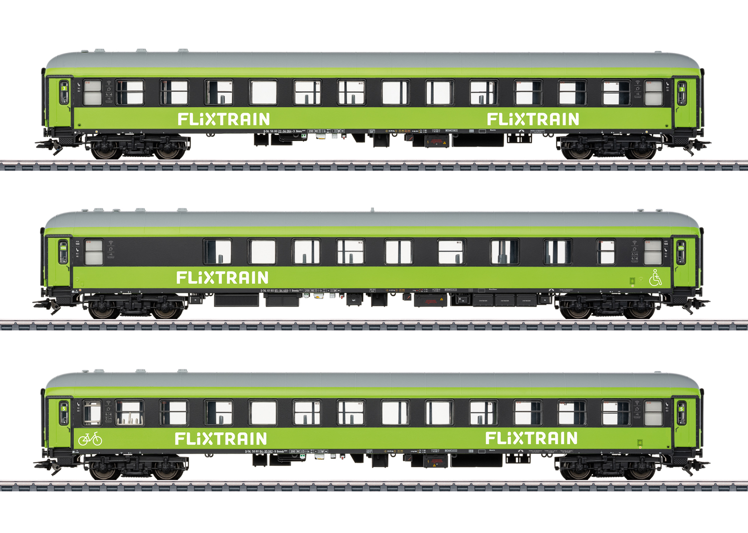 Märklin - Wagenset 1 FlixTrain MHI-versie (3 stuks) (Spoor H0) 42957