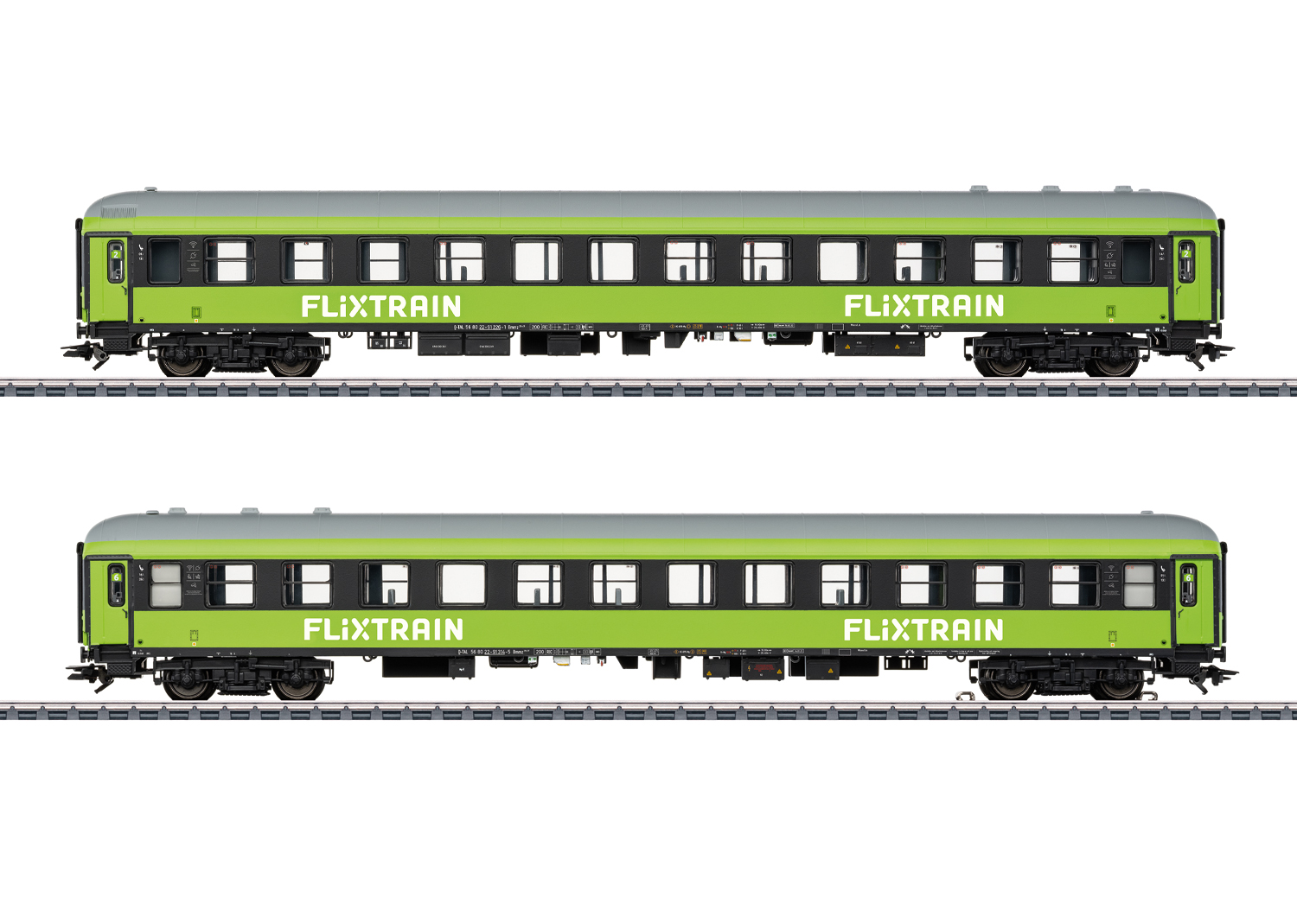 Märklin - Wagenset 2 FlixTrain MHI-versie (2 stuks) (Spoor H0) 42958