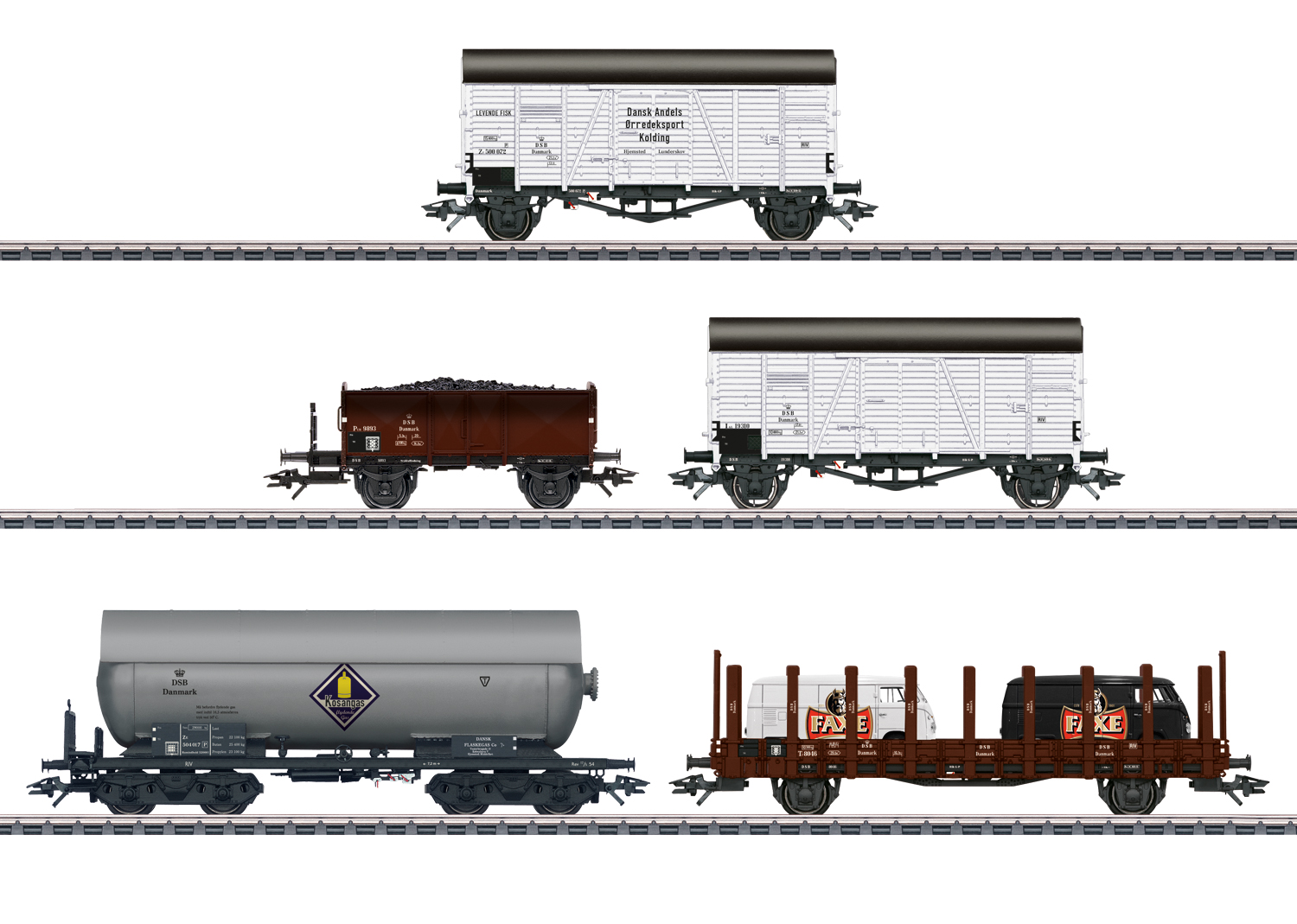 Wagen-Set Fischtransport DSB