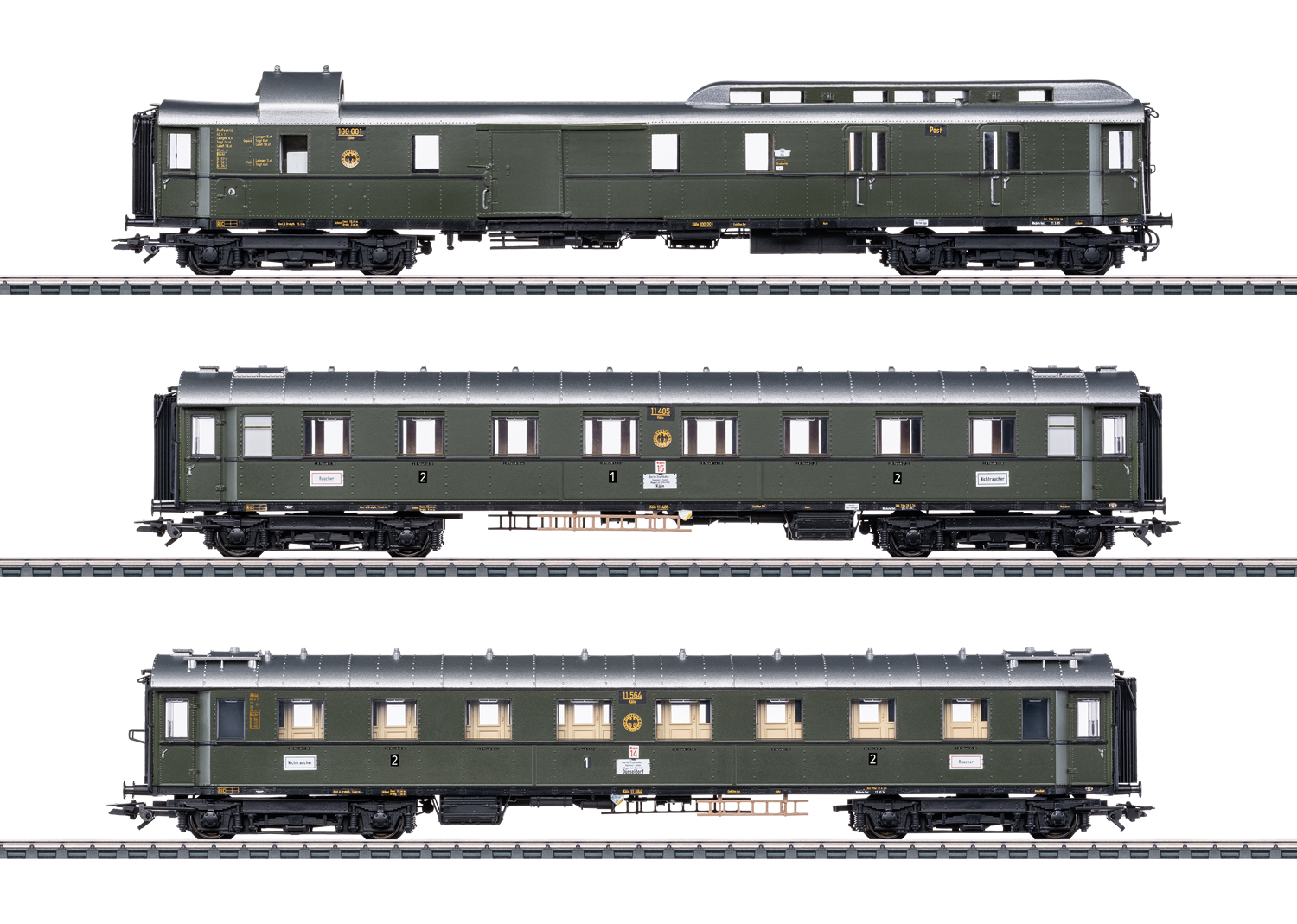 Wagen-Set PwPost4ü-28 DRG