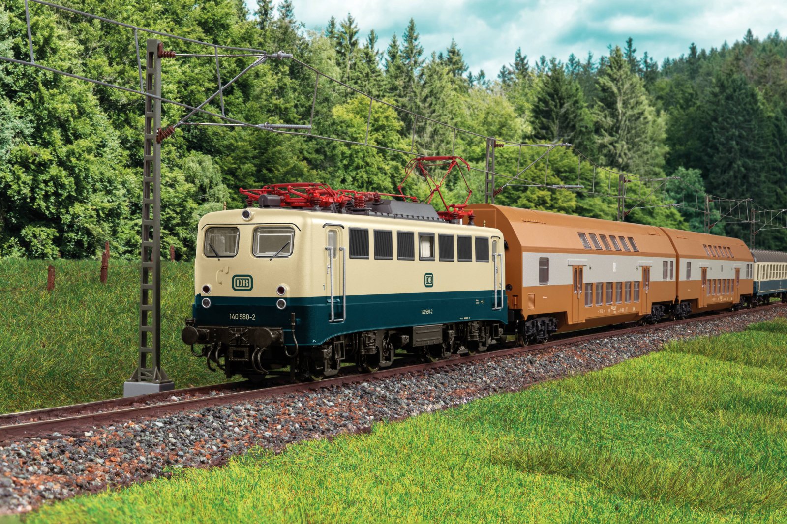Zugset BR 140 DB + Dosto DR + DB wg. IV (TOFT 2024)