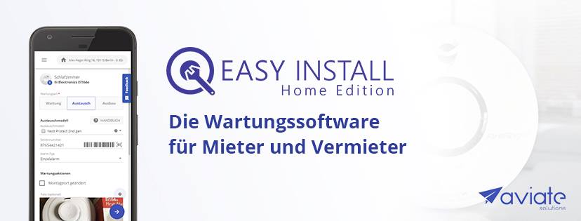 EasyInstall Home ist die Wartungsapp für Mieter und Vermieter
