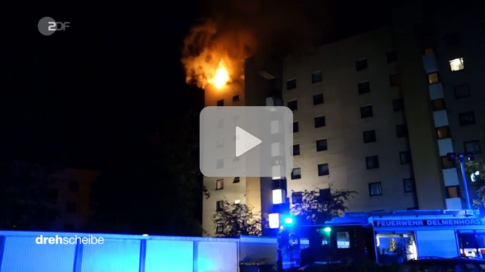 Das ZDF berichtet über "Brandschutz und Fluchtwege".