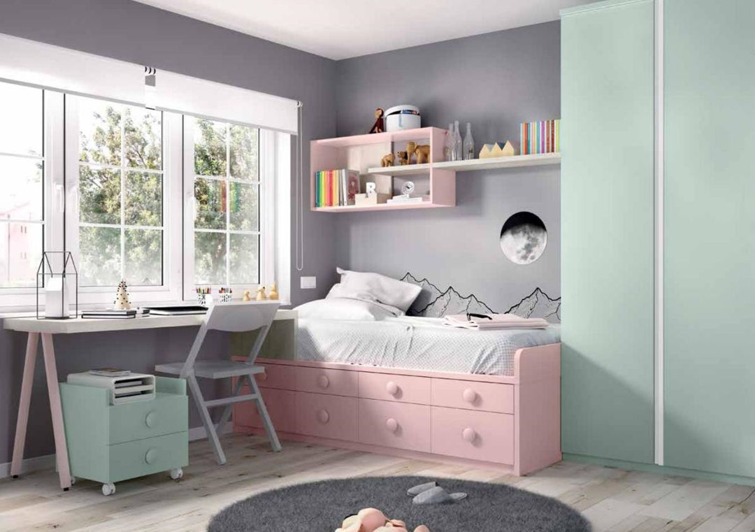 Habitación juvenil de estilo nórdico
