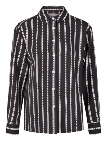 ARGYLE STP FLUID RELAXED SHIRT